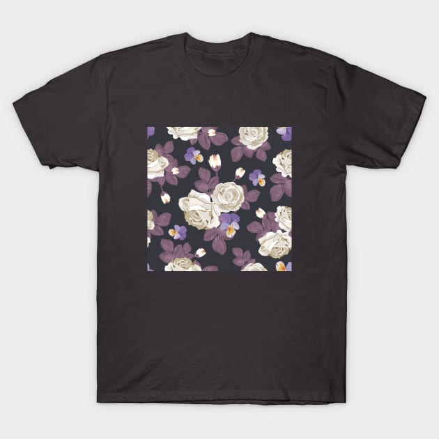 Retro floral T-Shirt by cocorf